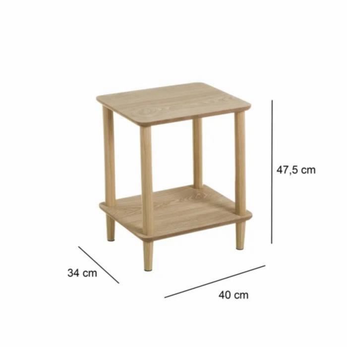Set De 2 Tables D'appoint Ovales DUO Par Kokoon Design, Bois Naturel