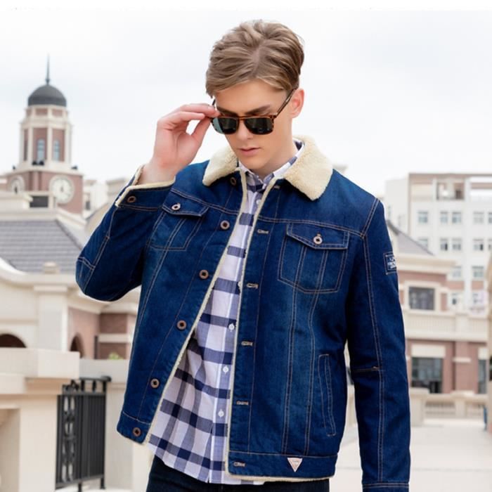 Veste jean hiver homme sale