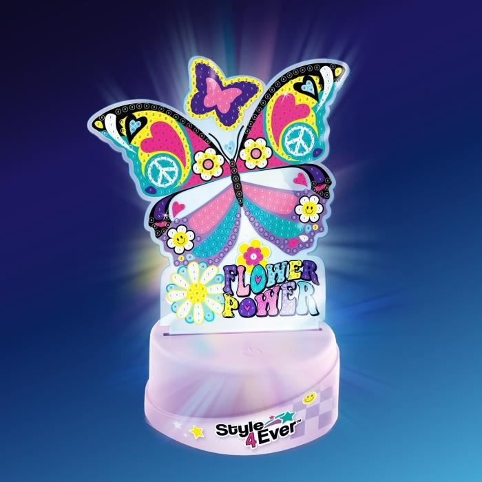 Canal Toys Peinture Diamant - Coffret Lampe Diamant'Art Licorne & Papillon Violet - Activité Créative Dès 6 Ans