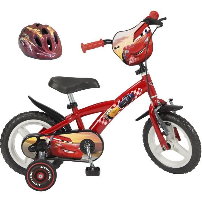 Pik&Roll - Vélo pour enfant + casque -Cars- - 12- - Rouge