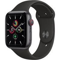 Apple Watch SE GPS + Cellular - 44mm Boîtier aluminium Gris Sidéral - Bracelet Noir (2020) - Reconditionné - Excellent état