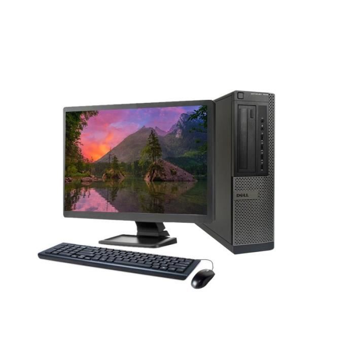Unité Centrale Dell 7010 SFF - Core i5 - RAM 16Go - SSD 120Go - Windows 10 - Ecran 19