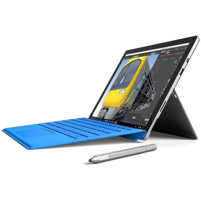 Tablette Avec Clavier Et Stylet Microsoft Surface Pro 4 - Core i5 - Ram 8G - SSD 256G - Windows 10 - Reconditionné - Etat Correct