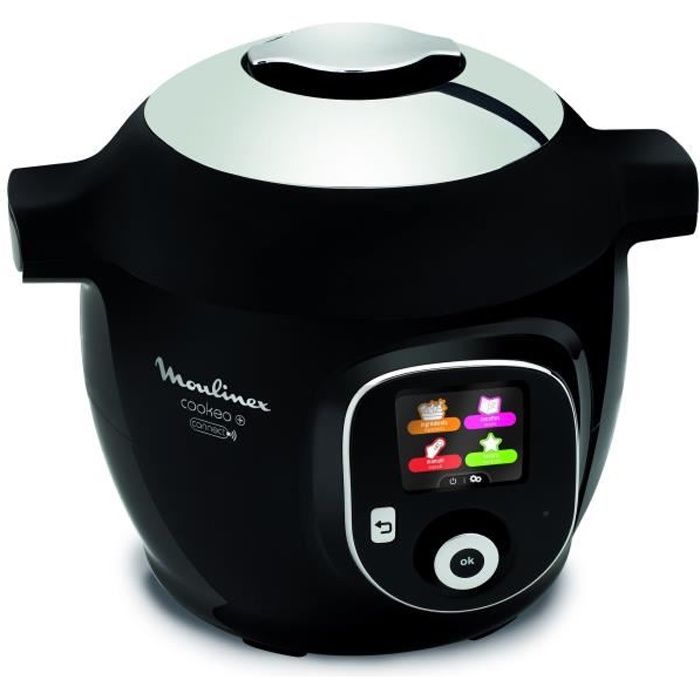 MOULINEX YY2942FB Multicuiseur intelligent Cookeo Connect avec 150 recettes préprogrammées - 6 L - Noir