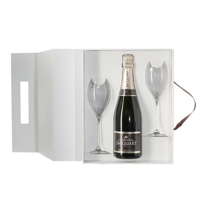 Champagne Jacquart Mosaïque Coffret 2 flûtes Brut - 75 cl