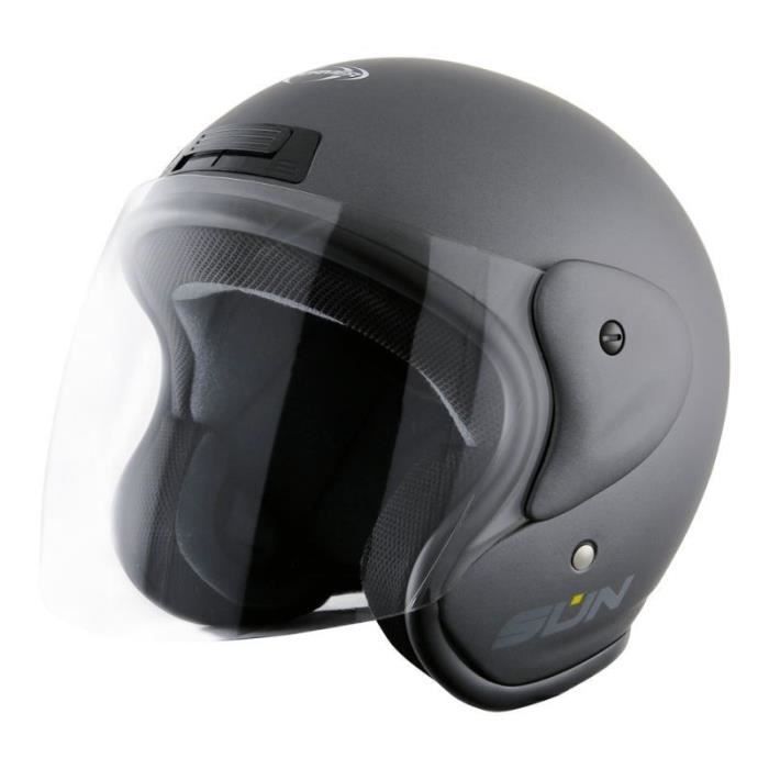 STORMER Casque moto Jet Sun 2 - Gris mat