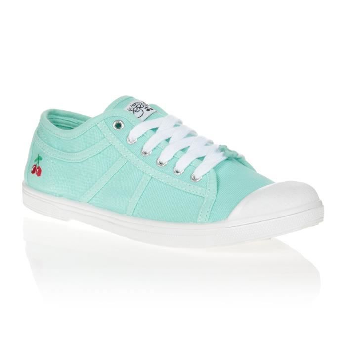 LE TEMPS DES CERISES Chaussures Basic 02 Lagon - Vert d'eau et blanc - Femme