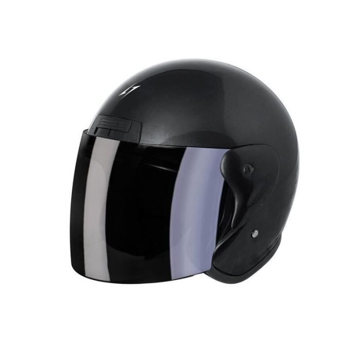 STORMER Casque moto Jet Sun 2 - Noir verni