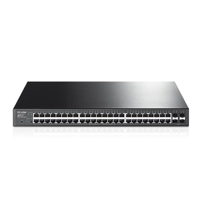 TP-LINK Smart Switch Niveau 2+ T1600G-52PS 48 Ports Gigabit RJ45 Poe+ 384W 4 Ports Gigabit SFP