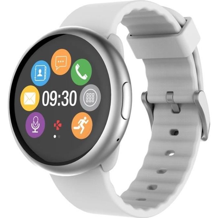 Mykronoz Montre connecté ZEROUND2 Silver White Silicone band