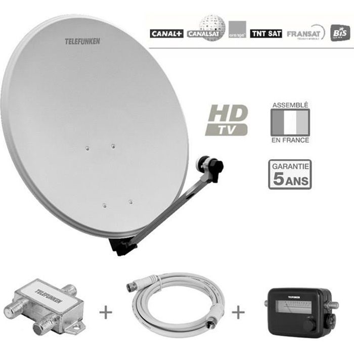 TELEFUNKEN T-S802TV Antenne extérieure pack réception Sat 2 TV