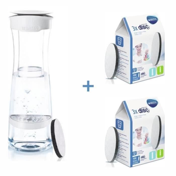 BRITA Bouteille filtrante FILL&SERVE + 2 Pack 3 disques pour bouteille filtrante