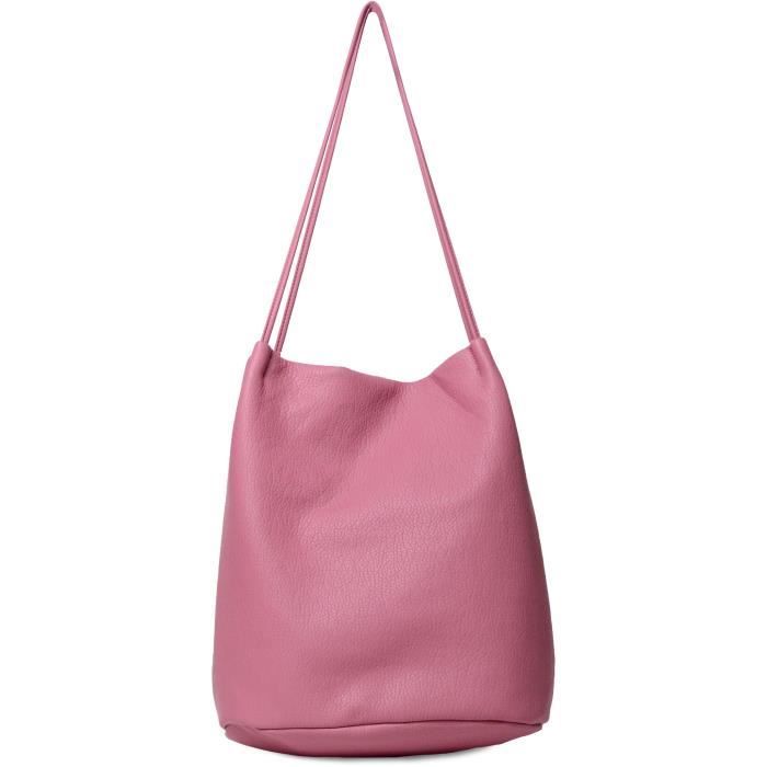 KINSTON Sac à Main Double Anses Rose Femme
