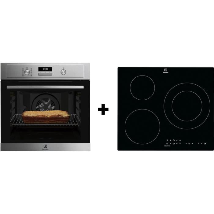 ELECTROLUX ECF6P62X - Four électrique encastrable - 68L + Plaque de cuisson induction - 3 zones - 7350 W