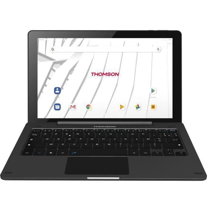 THOMSON Tablette Tactile + Clavier - 10- HD IPS - RAM 2Go - Stockage 32Go - Android 9.0 - Noir