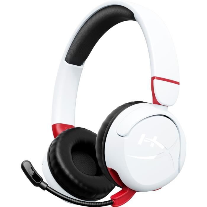 Casque Gamer Sans Fil - HyperX Cloud Mini - pour PC console - Blanc. Couleur principale Blanc. Marque HYPERX. Utilisation recommandée PC console. Type Microphone à condensateur Électret. Système audio-Type Micro-casque. Sortie audio-Technologie de connectivité Sans fil. Sortie audio-Forme de casque Circum-aural. Mode de sortie audio Stéréo.