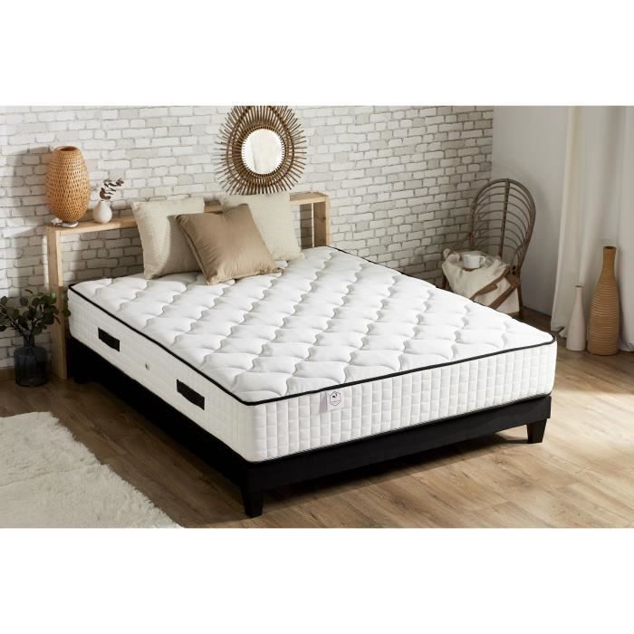 Matelas 140 x 200 cm CONFORT DESIGN - Ressorts - 7 zones - 30 cm - Ferme - HOTEL GRAND CONFORT