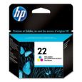 HP 22 Cartouche d'encre trois couleurs authentique (C9352AE) pour HP DeskJet F380/D1530/D2460/F2180/F4100, OfficeJet 4300/5600-0