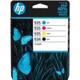 HP 934/935 Pack de 4 cartouches d'encre noire, cyan, jaune et magenta authentiques (6ZC72AE) pour HP OfficeJet Pro 6200-0