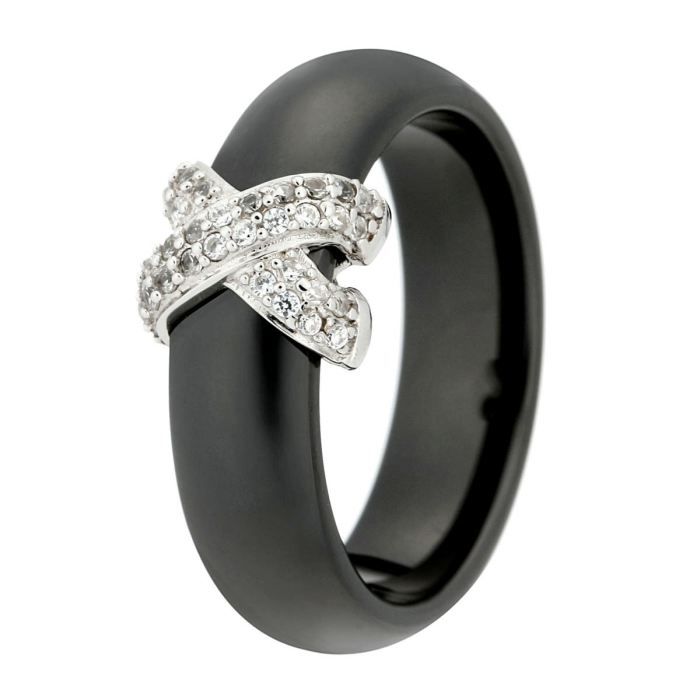 Acheter Bague noire en titane et acier inoxydable pour hommes et femmes, bijoux à la mode, cadeau d'amoureux