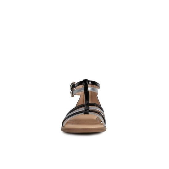 Sandales GEOX J S.KARLY pour Enfant Fille Noir Argent Boucle