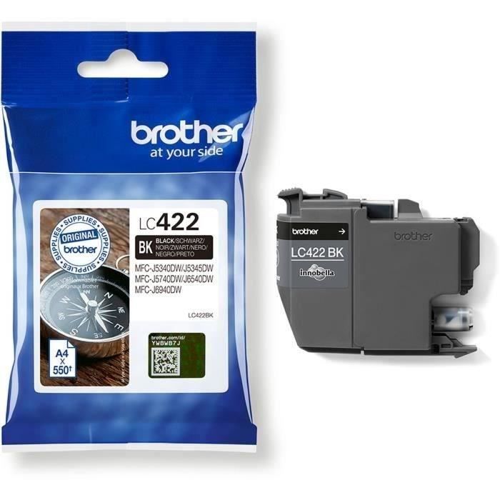 Cartouche LC422BK - BROTHER - Noir 550 p - Pour Business Smart MFC-J5340DW MFC-J5345DW MFC-J5740DW MFC-J6540DW et MFC-J6940DW