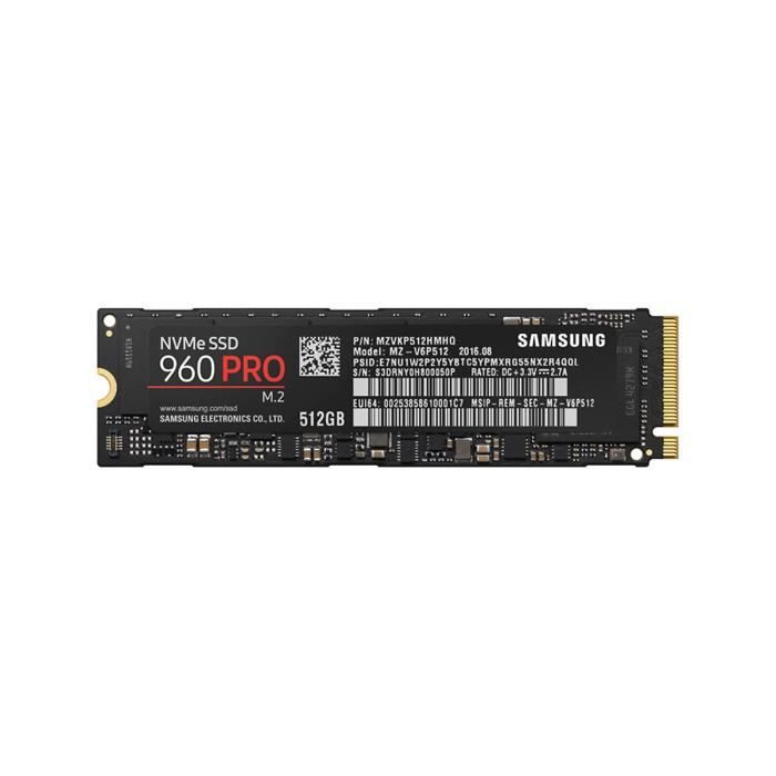 Vente Disque SSD Samsung SSD 960 PRO 512 Go - M.2 Type 2280 pas cher