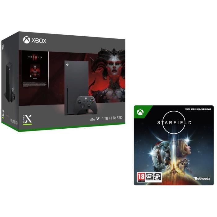 Pack Console Xbox Series X - 1To + Diablo IV + Code de téléchargement pour Starfield