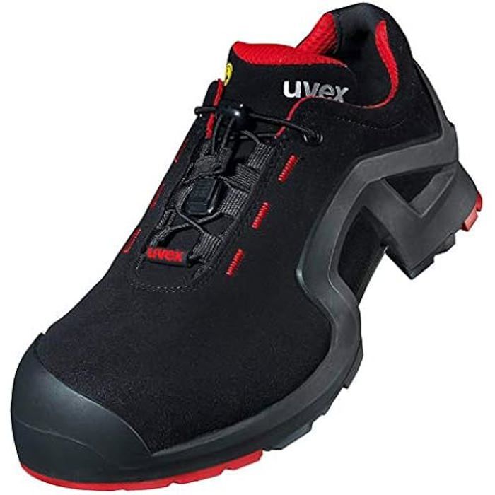 Uvex Chaussures de sécurité - UVEX - Uvex 1 S1P - Mixte - Noir/Rouge - Taille 42 EU