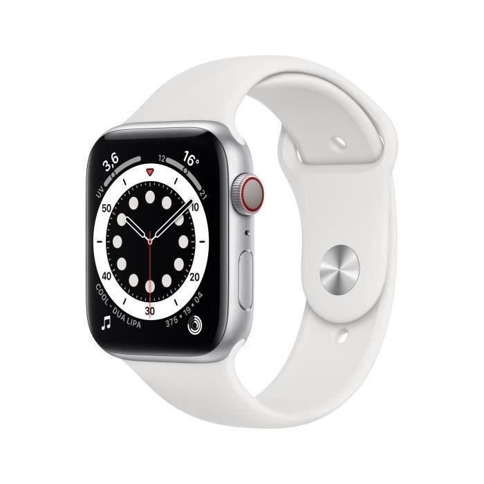 Apple Watch Series 6 GPS + Cellular 44mm Boîtier aluminium Bracelet 2020 - vue 2