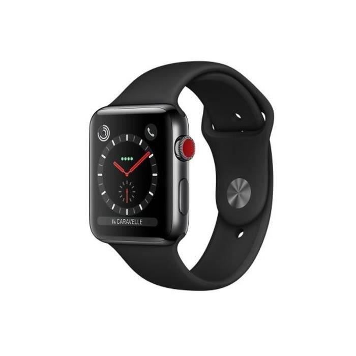 Apple Watch Series 3 GPS + Cellular Boîtier 42 mm Acier Bracelet 2017
