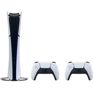 CONSOLE PLAYSTATION 5 Pack Console PlayStation 5 Slim - Édition Digitale + 2ème manette DualSense Blanche