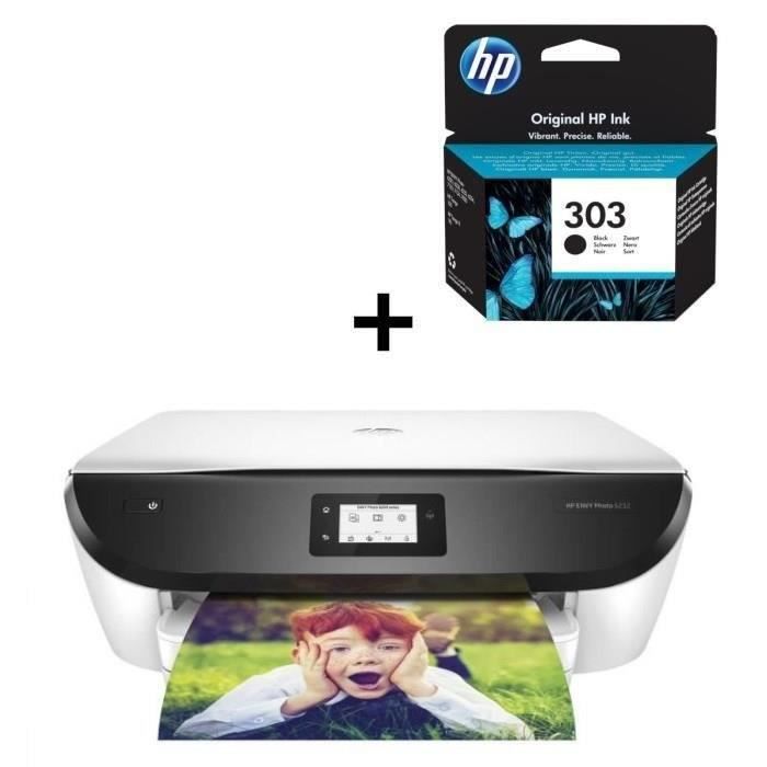 HP Imprimante Jet d'encre couleur - Envy photo 6232 + HP 303 Noir