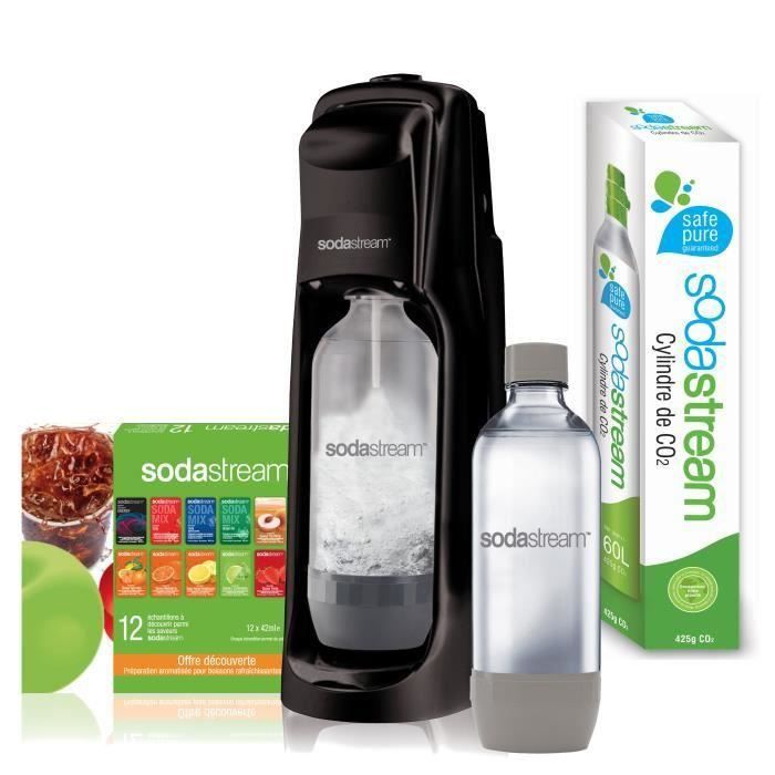 Destockage Mega Pack Jet Noire Sodastream machine à soda au meilleur