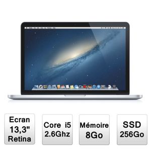 Top achat PC Portable Apple Macbook Pro 13" avec écran Retina (ME662F/A) pas cher Top achat PC Portable Apple Macbook Pro 13" avec écran Retina (ME662F/A) pas cher