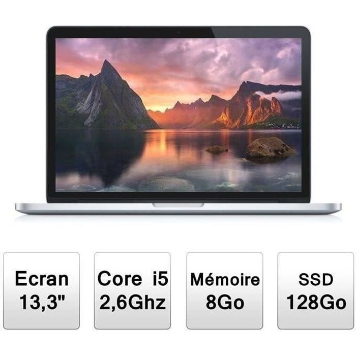 Top achat PC Portable Apple MacBook Pro Rétina 13" MGX72F/A pas cher