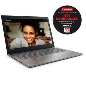 Top achat PC Portable LENOVO PC Portable Ideapad 320-15AST 15,6" HD - RAM 4Go - AMD A9-9420 - Stockage 128Go SSD + 1To HDD - AMD Radeon R5 - Win 10 pas cher Achat PC Portable LENOVO PC Portable Ideapad 320-15AST 15,6" HD - RAM 4Go - AMD A9-9420 - Stockage 128Go SSD + 1To HDD - AMD Radeon R5 - Win 10 pas cher
