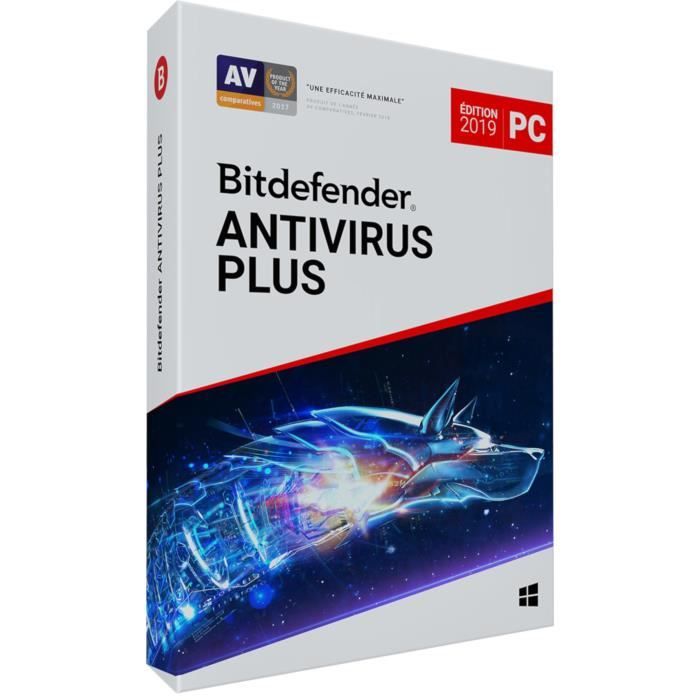 Bitdefender Antivirus Plus 2019 - 1 an - 1 PC