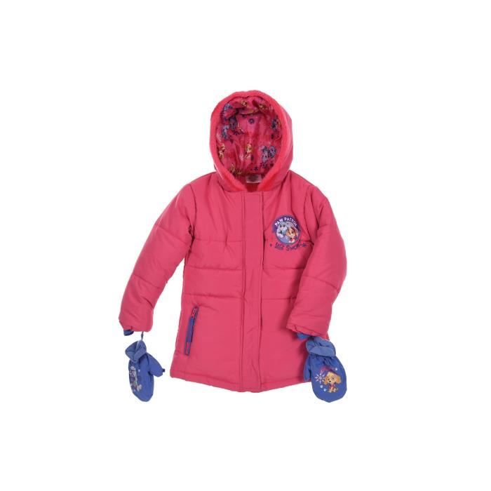 PAT PATROUILLE Doudoune Capuche Fushia Enfant Fille Rose fuchsia