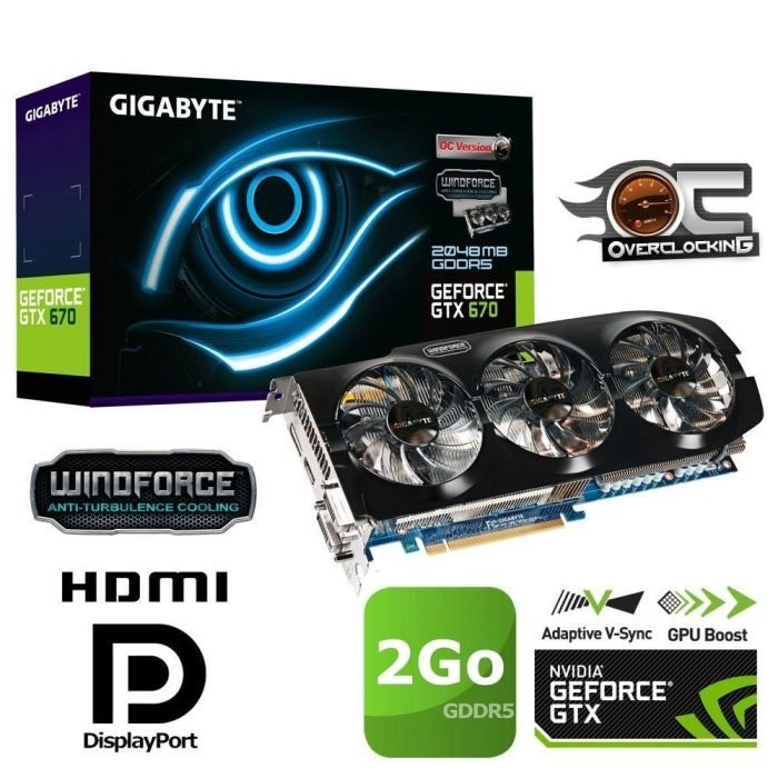 Gigabyte GTX670 2Go GDDR5 OC