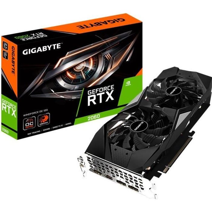 Carte graphique - GIGABYTE - RTX 2060 WF2 OC 12 GD (GV N2060WF2OC 12GD) - Gigabyte