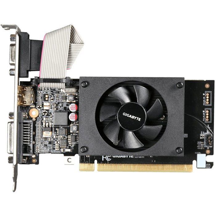 Carte Graphique Gigabyte GeForce GT 710 GV-N710D3-2GL – 2 Go GDDR3, PCI Express 2.0