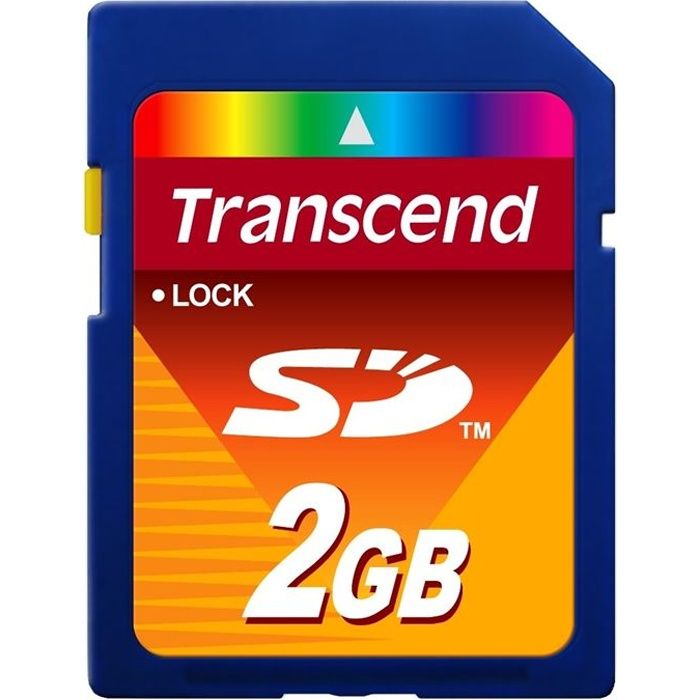 Carte mémoire SD 2Go - Transcend - Capacité de stockage 2 Go - Garantie 2  ans - Cdiscount Appareil Photo