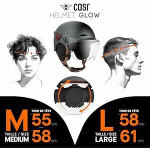 Shinmax Casque Vélo Homme Femme Avec Visière - Casque VTT Route Trottinette Réglable 57-62 Cm