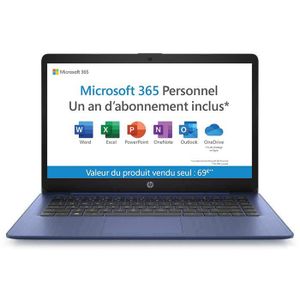 Vente PC Portable HP PC Portable Stream 14-ds0012nf - 14" HD - AMD A4 - RAM 4Go - Stockage 64Go - AZERTY - WiFi - Windows 10S - Office 365 inclus 1 an pas cher Vente PC Portable HP PC Portable Stream 14-ds0012nf - 14" HD - AMD A4 - RAM 4Go - Stockage 64Go - AZERTY - WiFi - Windows 10S - Office 365 inclus 1 an pas cher