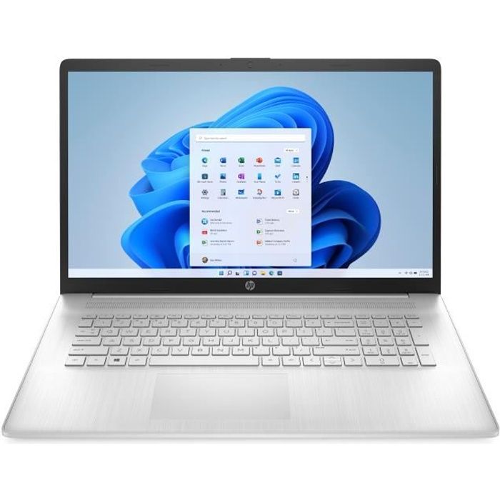 HP Laptop 17-cn2122nf - Core i3 I3-1215U 8 Go RAM 256 Go SSD Argent AZERTY