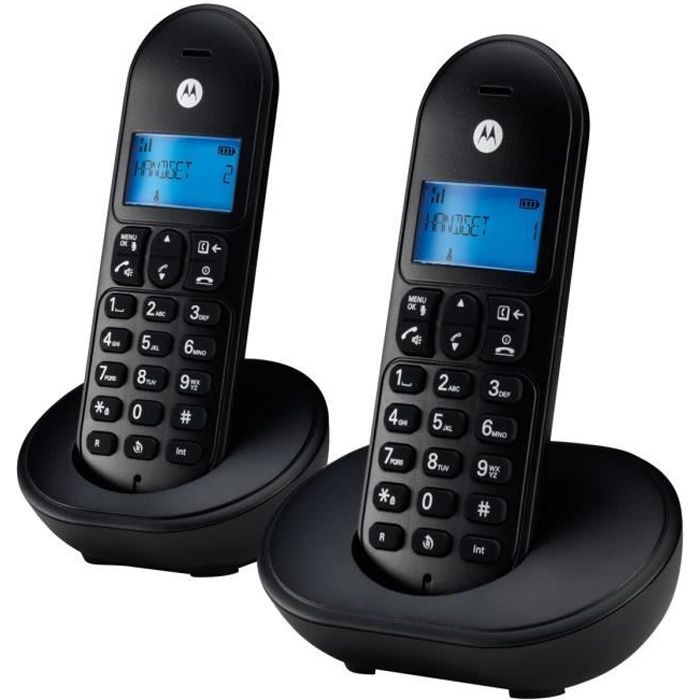 Motorola T102 Duo Téléphone Sans Fil Sans Répondeur