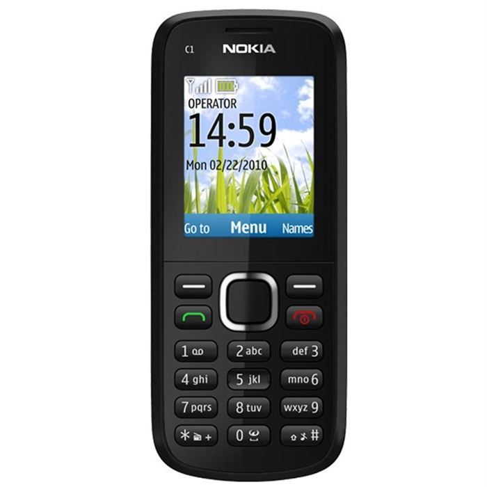 Téléphone mobile - NOKIA - C1-02 Noir - GSM - Radio FM stéréo avec RDS