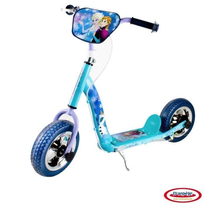 Trottinette Enfant La Reine Des Neiges 2 Pliable Avec Roues Lumineuses - Guidon Réglable, Cadre Acier, 5 Ans Et Plus