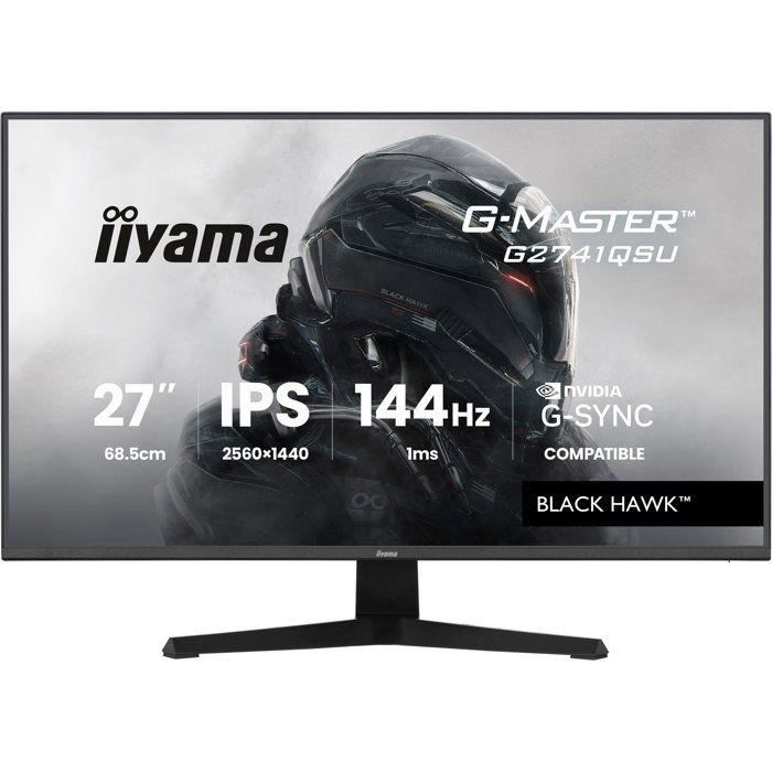 Ecran PC Gamer - Iiyama - 27 - Qhd - 144Hz - Dalle Ips - 1Ms - G-Master Black Hawk